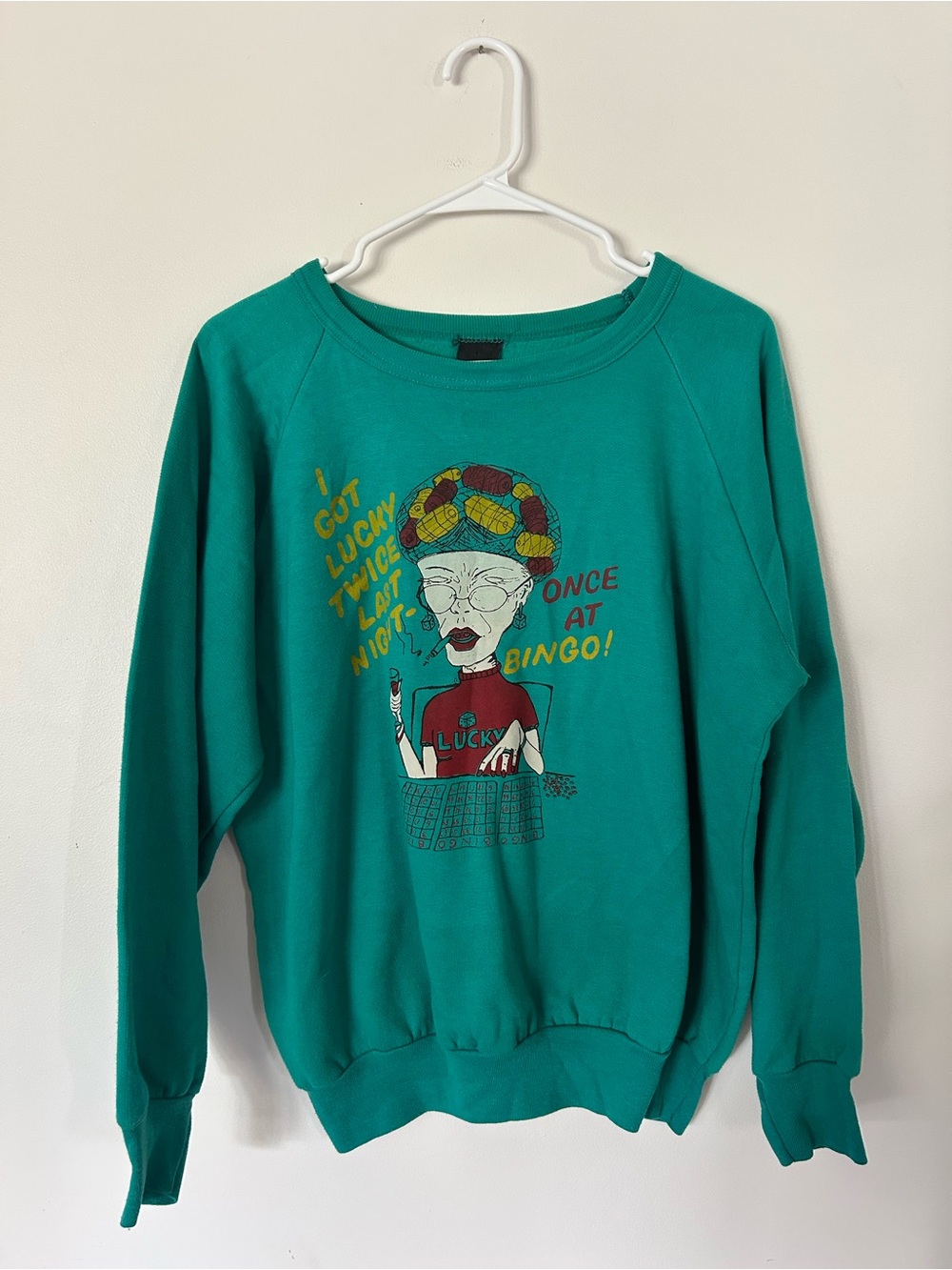 Vintage Getting Lucky At Bingo Crewneck Size L